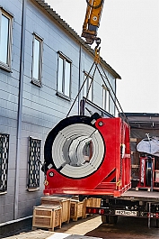 Погрузка гидравлического стыкового сварочного аппарата для пэ труб Gas Fusion Red-1200